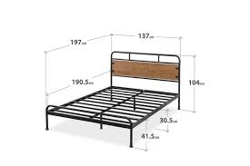 It ships in one carton with everything needed for easy assembly. Zinus Santa Fe Metal And Wood Platform Bed With Pine Headboard And Footboard Mattress Base Support Wooden Slat Black Steel Matt Blatt