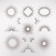 Abstract Sun Burst Rays With Border In 2021 Art Deco Tattoo Sun Tattoo Designs Celestial Tattoo