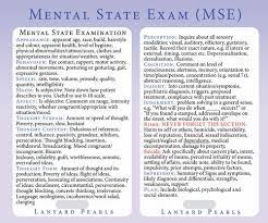 Mental State Exam Mse Medical Lanyard Reference Card Not Mmse Mental Clinical Social Work Reference Cards