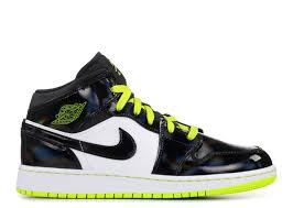 Jordan 1 Mid White Black Cyber Pink Kick Avenue Jordan 1 Mid Black Cyber Mystic Green Gs