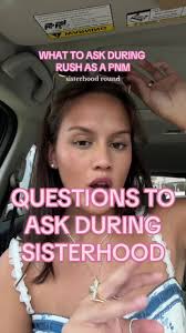 write these down so you have things to ask when there may be a lull in the  convos! #rushtok #sisterhood #rushtips #rushquestions #sororityrecruitment  #sororityrush
