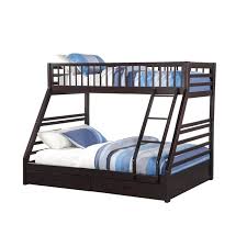 Twin over queen bunk bed is needed for the kids who are aged under six because they need more safety and comfort. Acme Jason Xl Twin Over Queen Bunk Bed With Drawer In Espresso Walmart Com Walmart Com
