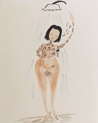 Singing In The Shower Print A4 Etsy Print Prints Illustration