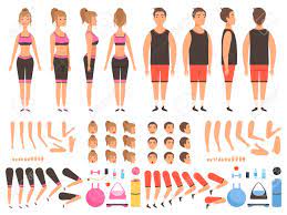 Repeat for two to three sets. Sport People Animation Fitness Male And Female Workout Mascots Royalty Free Cliparts Vectors And Stock Illustration Image 127699644