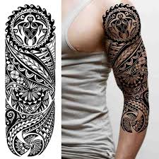 So với hình xăm samoa xưa cũ, maori nâng tầm địa vị con người hơn. Tá»± Lam Bá»™ Láº¡c Váº­t Tá»• Full Canh Tay Táº¡m Thá»i á»'ng Tay Ao Danh Cho