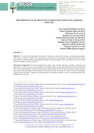 PDF) The Importance of Preventive Medicine in Reducing Chronic Diseases
