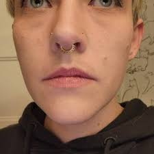 Gold Daith Piercing,septum Piercing Surgical Steel Clicker Ring..16g..8mm