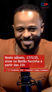 O vocalista Leoni Ferraz tem um convite para Contagem!, No sábado, 17/5/25,  a banda estará presente no Bailão Farrinha, a partir das 22 horas, fazendo  um grande show para a população da cidade., Você ...