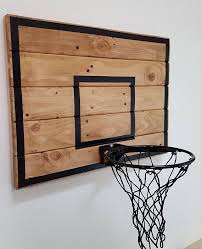 Traditional Basketball Hoop Wood Basketball Hoop With Painted Hoop Lines Wall Mounted Wood Basketball Backboard And Rim Basketball Gift Basketball Room Basketball Backboard Basketball Bedroom