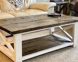 Coffee End Table Set Etsy In 2020 Coffee Table Farmhouse Farmhouse Living Room Table Coffee Table