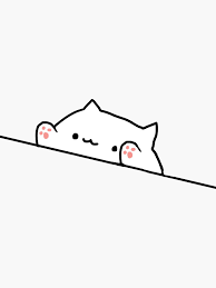 Bongo Cat Sticker By Stertube Cute Little Drawings Mini Drawings Simple Cat Drawing