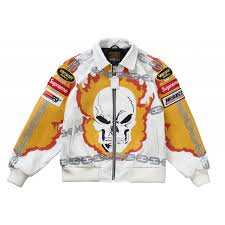 best offer on ss19 supreme vanson leathers ghost rider