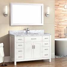 Studio Bathe Kalize Ii 48 White Single Vanity With Wooden Framed Mirror Single Vanity Wooden Home Reno
