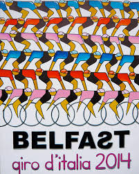 The poster depicts a rider in the pink jersey racing up a tree trunk. Mark Cavendish Giro D Italia 2013 Art Poster A3 Size Art Com Art Posters