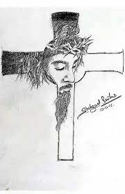 Christ on the cross drawing. Sketch Jesus Cross Cross Drawing Jesus Drawings Jesus Art Drawing