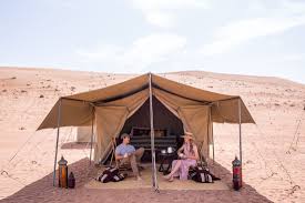 The spacious canvas bedroom tents come with earthy interiors. Glamping In The Wahiba Sands Of Oman With Hud Hud Travels Stacie Flinner Hud Hud Travels