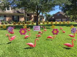 If you want a different saying on the lawn, just let us know. Pink Flamingos Are The Cutest Way To Say Happy Birthday Pink Flamingos Flamingo Happy Birthday