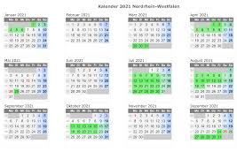Alle ferienkalender kostenlos als pdf, mit feiertagen. Feiertagen 2021 Nrw Kalender Druckbarer 2021 Kalender