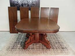 Aesthetic Movement 48 Square Solid Ash Split Pedestal Dining Table With 6 Leaves Pedestal Dining Table Antique Dining Tables Dining Table