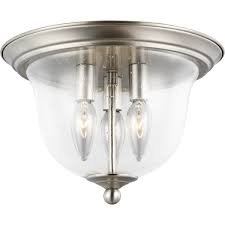 Sea Gull Belton 3 Light Ceiling Light In Brushed Nickel