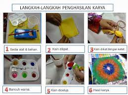 Teknik ini sangat mudah untuk dipelajari dan dilakukan. Langkah Penghasilan Corak Teknik Ikat Dan Celup