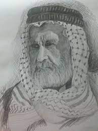رسم مسن بأقلام رصاص نجلاء حسين art male sketch male