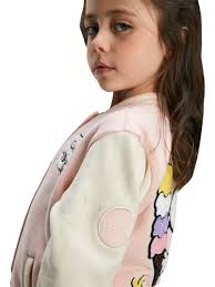 Sudadera Beisbolera Snoopy Niña Peanuts Rosa Baly