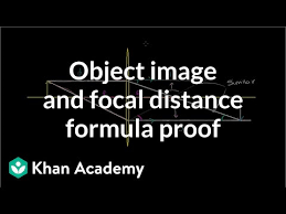 Object Image And Focal Distance Relationship Proof Of Formula Video Khan Academy