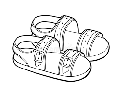 Download 169 sandals coloring stock illustrations, vectors & clipart for free or amazingly low rates! Coloring Book Cartoon Shoe Collection Mens Sandals Stock Vector Illustration Of Outline Foot 157519470