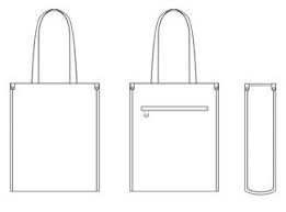 Tote Bag Technical Drawing Flat Sketches Technical Drawing Drawing Bag Flat Sketches