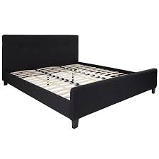 A wide variety of king bed frame black options are available to you, such as general use, material, and feature. Elmira King Size Black Fabric Platform Bed With Button Tufted Headboard On Sale Overstock 21207231
