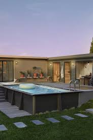 Une Terrasse Avec Piscine Hors Sol Terrasse Avec Piscine Hors Sol Piscine Hors Sol Amenagement Jardin Terrasse Piscine