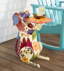 Folk Art Metal Dog Table Outdoor Side Tables The Dog Has Flat Tabletop In His Mouth That S Ready To Hold Your Drinks U Dog Table Outdoor Side Tables Decor