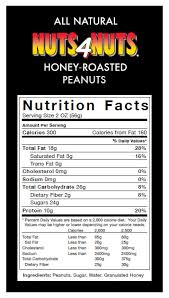nutritional facts nuts 4 nuts