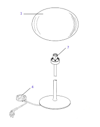 Base di acciaio ad alto spessore, stelo in tubolare. Flos Glo Ball F3 Ersatzteile Prediger Lichtberater