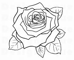 Black And White Flower Outline Tattoo Rose Outline Svg Flower Outline Svg Rose Outline Clipart Etsy In 2020 Rose Outline Tattoo Outline Drawing Rose Outline Tattoo