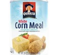 Quaker White Enriched and Degerminated Corn Meal Canister, 24 oz