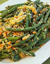Roasted Green Beans With Garlic Lemon Pine Nuts Parmigiano Reggiano Recipe Green Beans Garlic Green Beans Vegetable Recipes