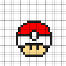 Pokeball Mushroom By Tashar H On Kandi Patterns Pixel Art Pattern Perler Bead Art Cross Stitch Art