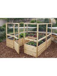 An electric fence might work against the deer, but i've heard that it needs to be at least 8′ tall because if it is shorter the deer can jump it easily. Raised Garden Bed 8 X8 Or 8 X12 With Deer Fence Kit Gardener S Supply