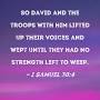 Profile Picture of 1 Samuel 30:4 So David and the troops with him lifted up their voices ...on Google
