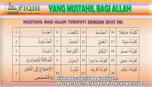 Sifat mustahil bagi allah taala seperti berikut: Sifat Mustahil Allah Pengertian Arti Dan Keterangannya