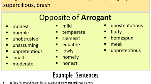 Opposite Of Arrogant Antonyms Of Arrogant Meaning And Example Sentences English Grammar Here