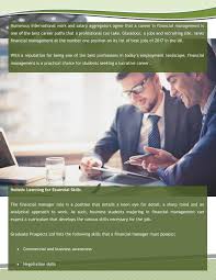It should also include the activities like preparing financial reports and projects for the presentation to the board members. Financial Management A Career Path For Growth And Success Pages 1 4 Flip Pdf Download Fliphtml5