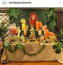 Lion King Theme Birthday Party Dessert Table And Decor Lion King Party Decorations Lion King Baby Shower Lion King Party