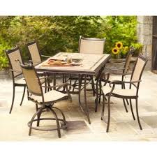 Hampton Bay Westbury 7 Piece Bar Height Patio Set Outdoor Furniture Decor Outdoor Dining Furniture Porch Furniture