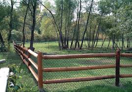 Lowes 3 Rail Wooden Fence Wood Fence Premier Fence Kc Backyard Fences Fence Landscaping Garden Fence Panels