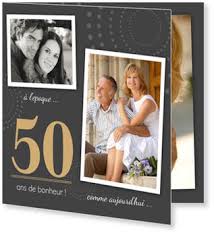 Cette lettre est pour vous. Carte Invitation De Noces D Or A Personnaliser Bonnyprints Fr
