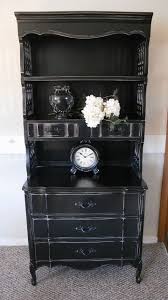 Black Distressed French Provincial Hutch And Dresser Distressed Furniture Black Distressed Furniture Painted French Provincial Furniture