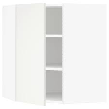 Now that space that is so hard to use can be part of the overall decor, and your fragile chachkies can have a wonderful home to be d… Sektion Corner Wall Cabinet With Shelves White Haggeby White 26x15x30 Ikea